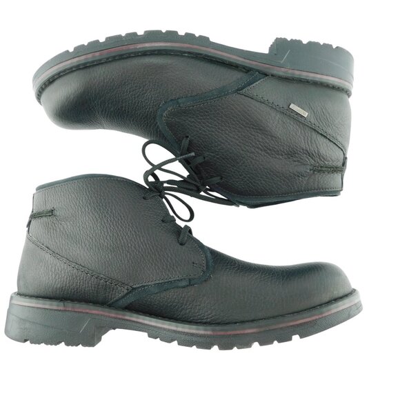 Unworn CLARKS Black Leather Lace-up Walking Boots 10.5
